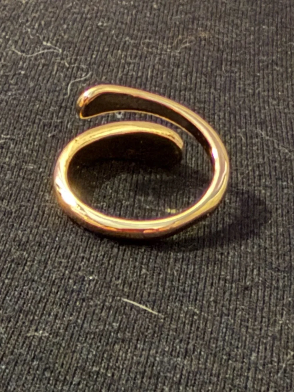 Minimalist Gold Spiral Open Wrap Ring